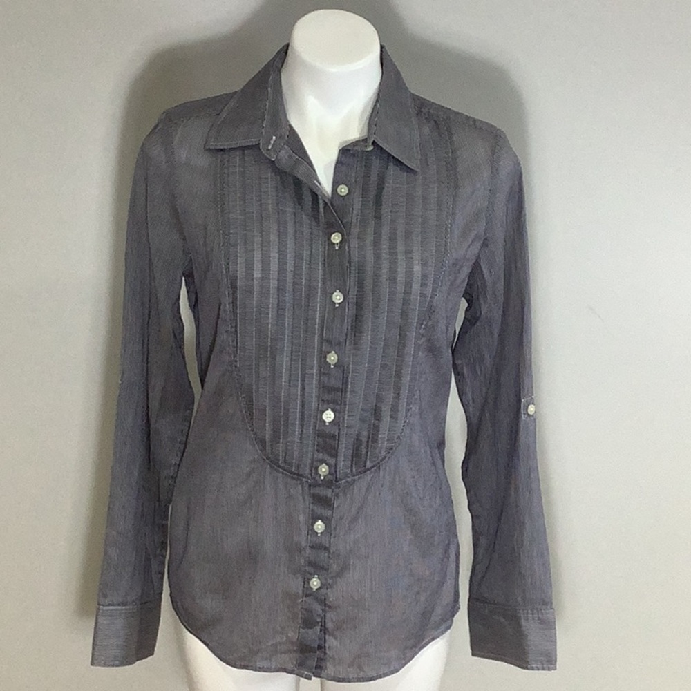 Banana Republic Gray Button-Up Long Sleeve Shirt